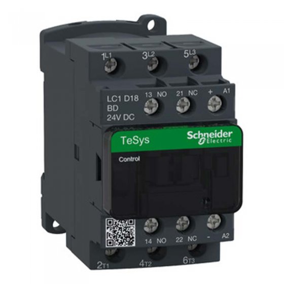 کنتاکتور 18 آمپر اشنایدر اصلی ، کد فنی LC1D18BD