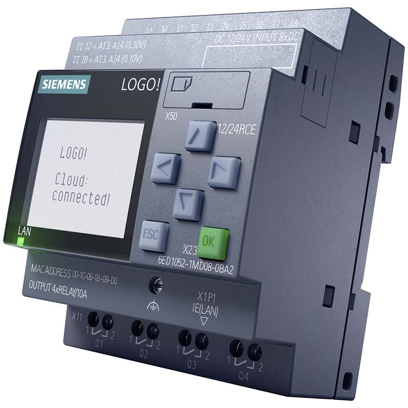لوگو 8 زیمنس سری LOGO! 12/24RCE کد فنی 6ED1052-1MD08-0BA2