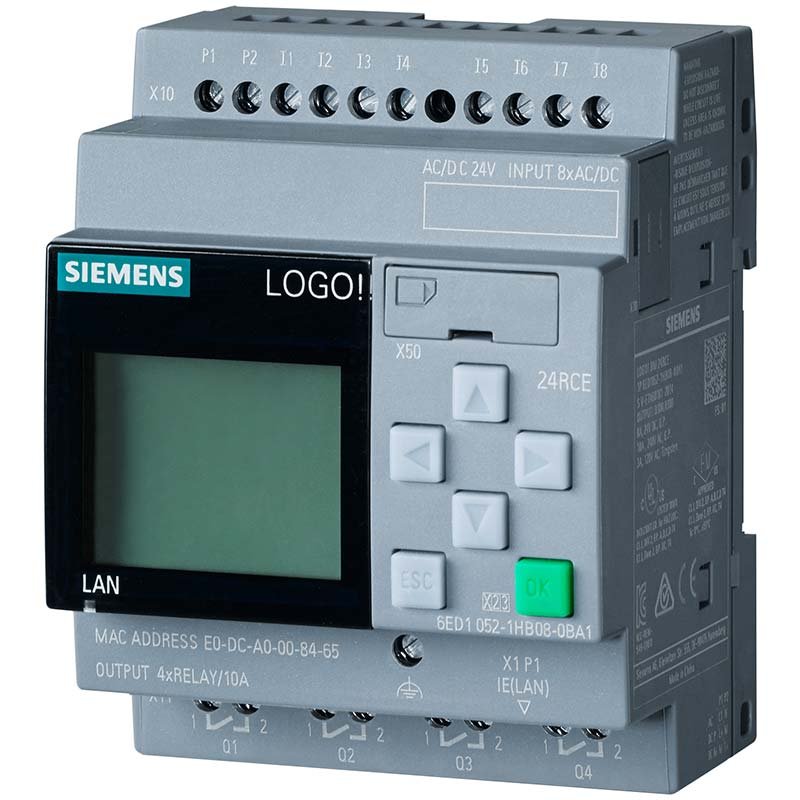 لوگو 8 زیمنس سری LOGO! 24RCE کد فنی 6ED1052-1HB08-0BA2