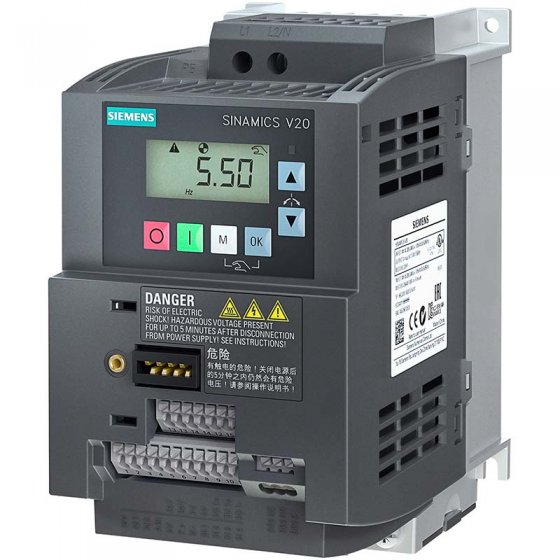 درایو 1.1 کیلووات تکفاز V20 زیمنس 6SL3210-5BB21-1UV1