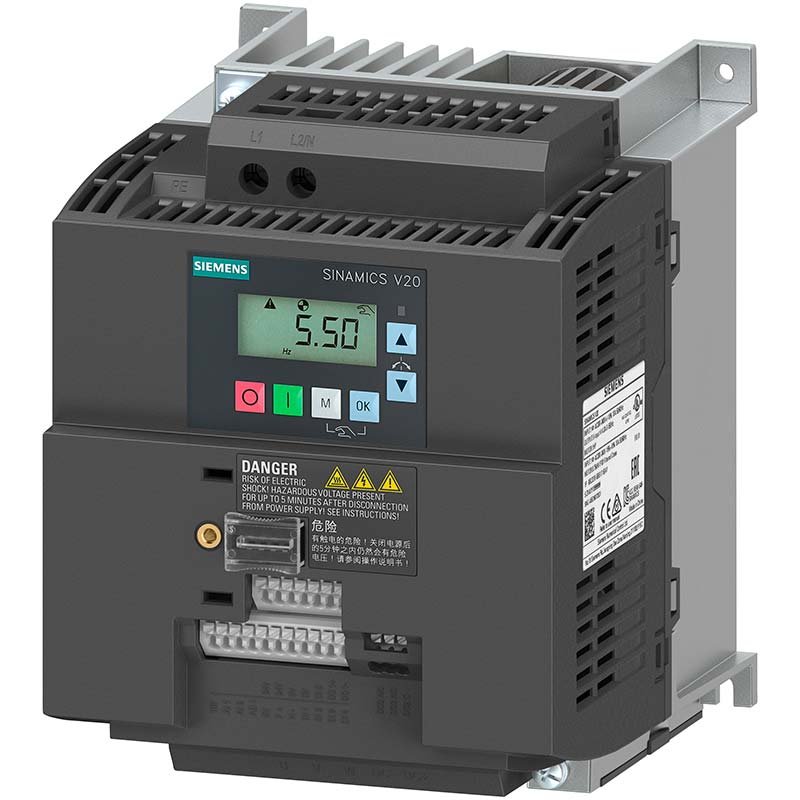 درایو 2.2 کیلووات تکفاز فیلتردار V20 زیمنس 6SL3210-5BB22-2BV1