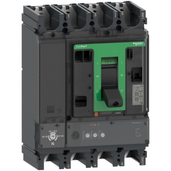 کلید اتوماتیک قابل تنظیم 630 آمپر 36kA اشنایدر، کد فنی C63F42D630