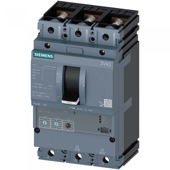 کلید اتوماتیک 100 آمپر زیمنس 3VA2110-5HL32-0AA0